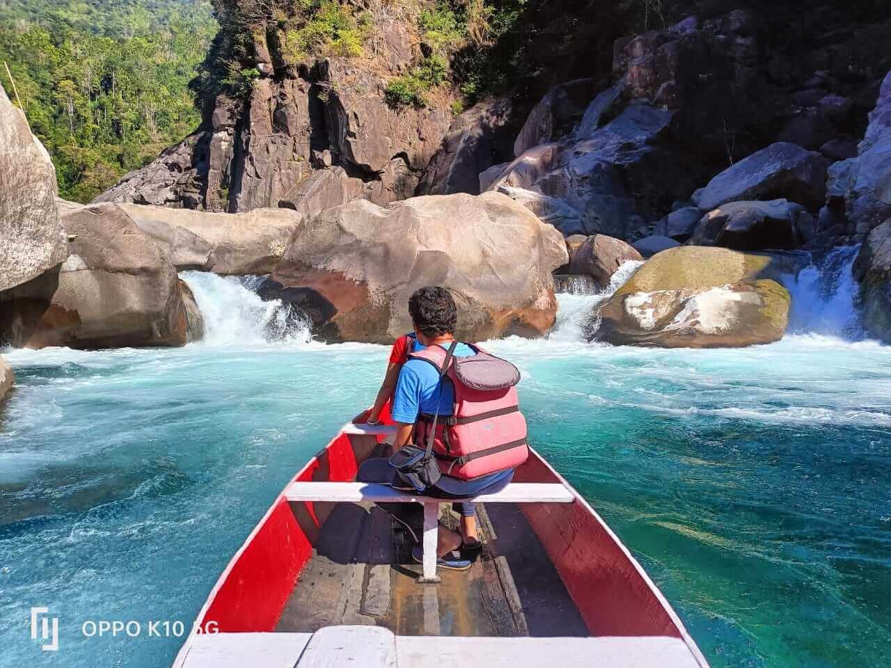 Boating on the Umngot River at Dawki
