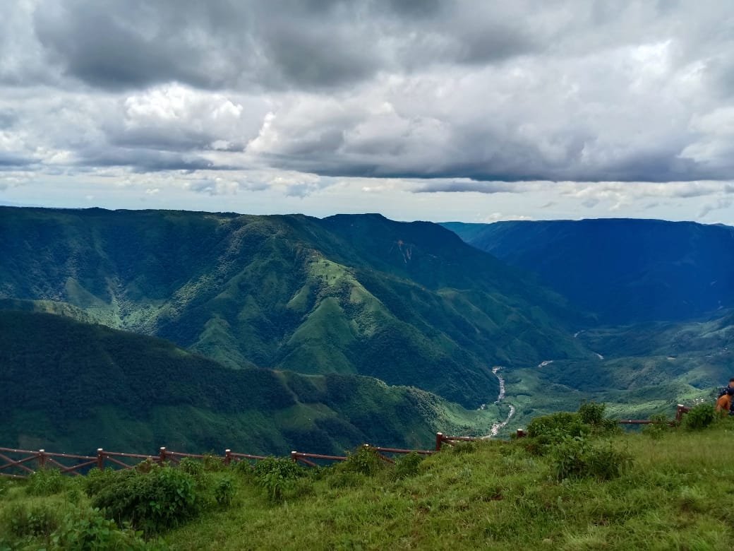Laitlum Canyon ridgelines above the clouds, near Shillong, Meghalaya
